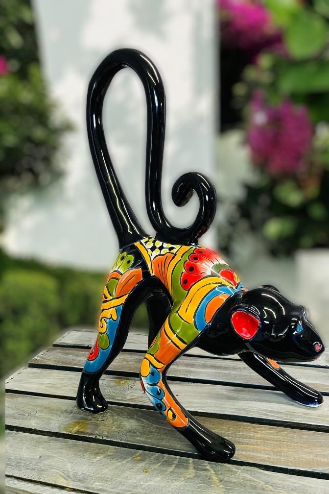 Handmade Talavera Monkey Sculpture: Mexican Ceramic Folk Art - Etsy