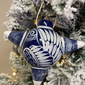 Large Mexican Talavera Christmas Ornaments.  Hand Painted Piñata Ornament. Vivid Colors!  Esferas Navideñas