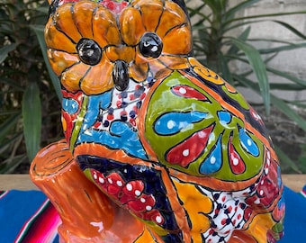 Handmade Talavera Monkey Sculpture: Mexican Ceramic Folk Art - Etsy