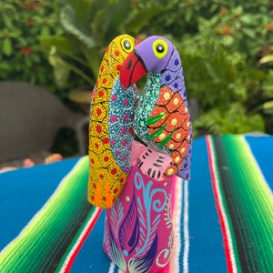 Alebrije Parrots, Parrot Couple, Oaxaca Mexico Folk Art, Original