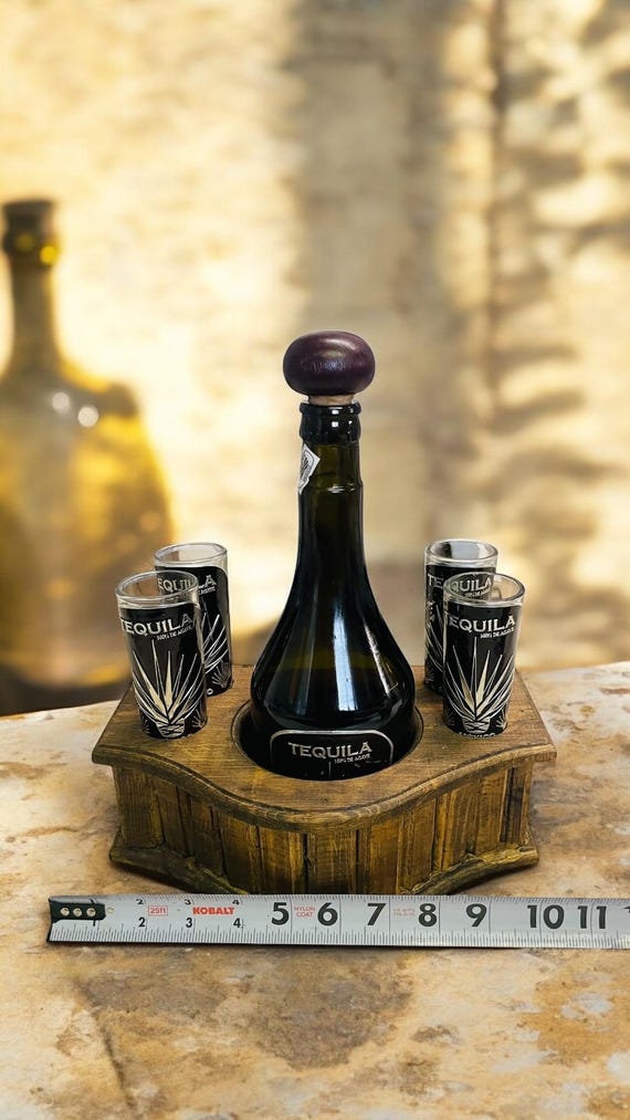 Mexican Tequila Gift Set, Decanter and Shot Glasses, Bachelor Gift