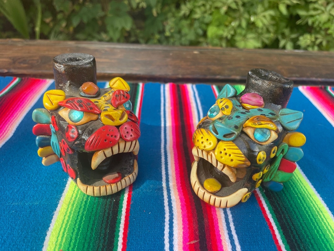 Jaguar Whistle . Teotihuacan Art Semi Precious Stones symbol Etsy