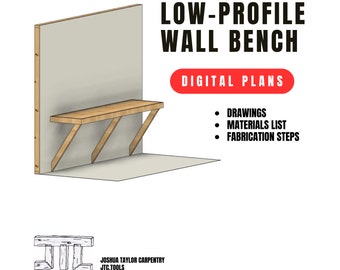 PLANOS DIGITALES: Banco de pared de perfil bajo