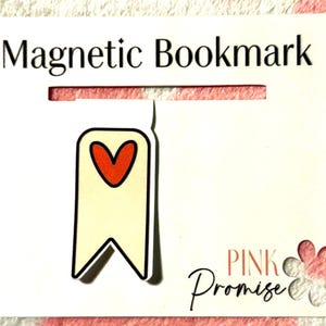 Cute Magnetic Bookmark, Heart Magnet Bookmark, Bookish Page Marker, Trendy Bookmark, Aesthetic Book Club Gift