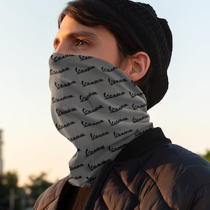Lightweight Neck Gaiter | Men/Women | Vespa Pattern | Facemask/Balaclava | Motorcycle