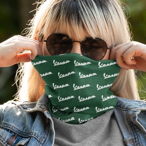 Lightweight Neck Gaiter | Men/Women | Vespa Pattern | Facemask/Balaclava | Motorcycle