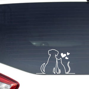 Cat And Dog Mom, Dog Paws, Dog Decal For Car, Dog Mom, Dog Dad, Car Window Decal, Laptop, Tumbler, Personalized Gift, Pawsitive Vibes