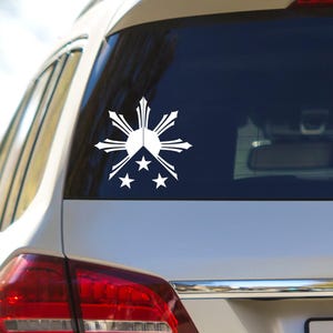 Philippines Sun Star Decal: Filipino Flag Sticker, Pinoy Strong