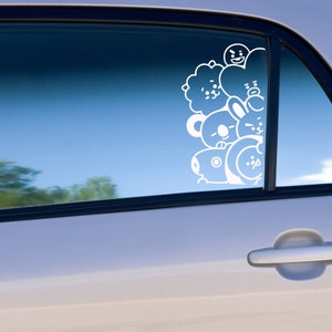 Cartoon Car Decal, Kpop Peeking Car Decal For Kpop Gifts, K-pop Merch, K pop Accessories, Vinyl Decal, Kawaii K-pop Gifts