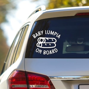Baby Lumpia On Board Car Decal, Philippines Sticker, Gift For Filipino, Gift For Mom and Dad, Vinyl Decal For Him and Her
