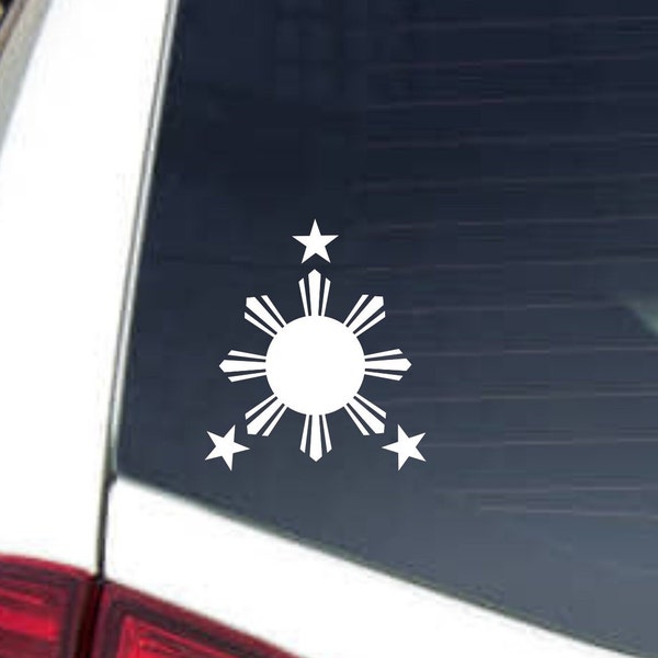 Philippines Sun Star Decal, Filipino Stickers, Filipino Flag Sticker For Car, Filipino Sun, Water Resist Decals, Weatherproof Sticker