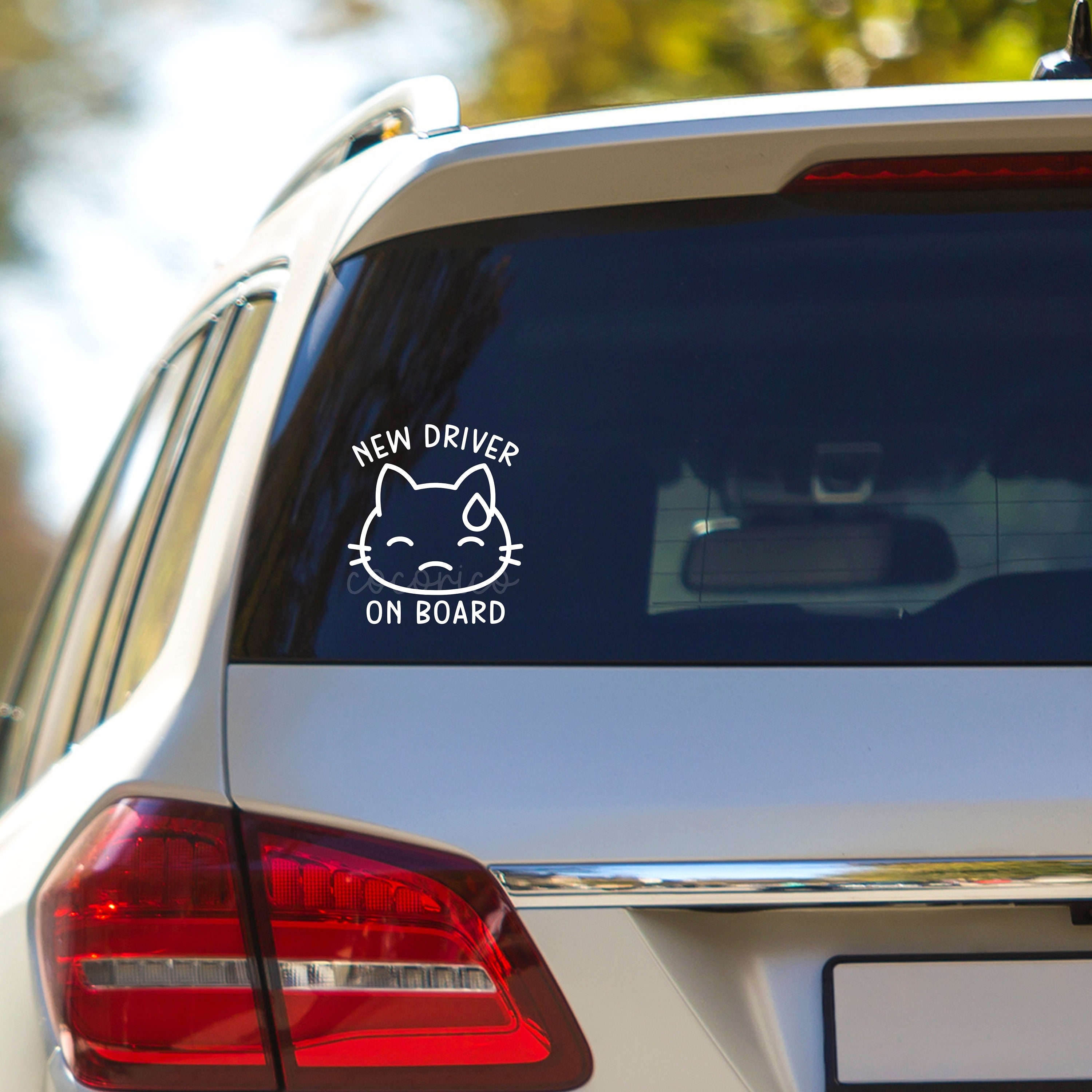 New Driver Sticker, Student Driver Car Window Decal, Vinyl Sticker, Funny Car Decal, Vinyl Decal