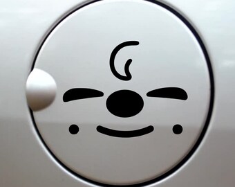 Kawaii Cartoon Car Decal: Kpop Gas Cap Vinyl Sticker, K-pop Merch Gift