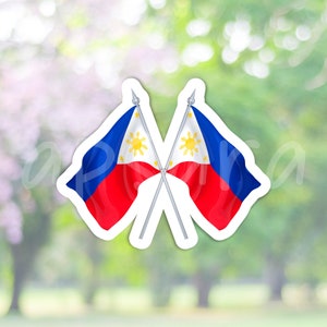 Filipino Flag Vinyl Decal: Philippines Sun Star Car Sticker