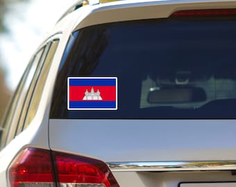 Adesivo bandiera emblema nazionale cambogiano