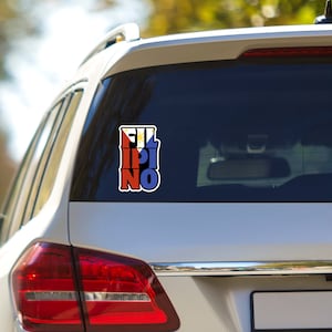 Filipino Sun Star Car Decal: Pinoy Pride Sticker