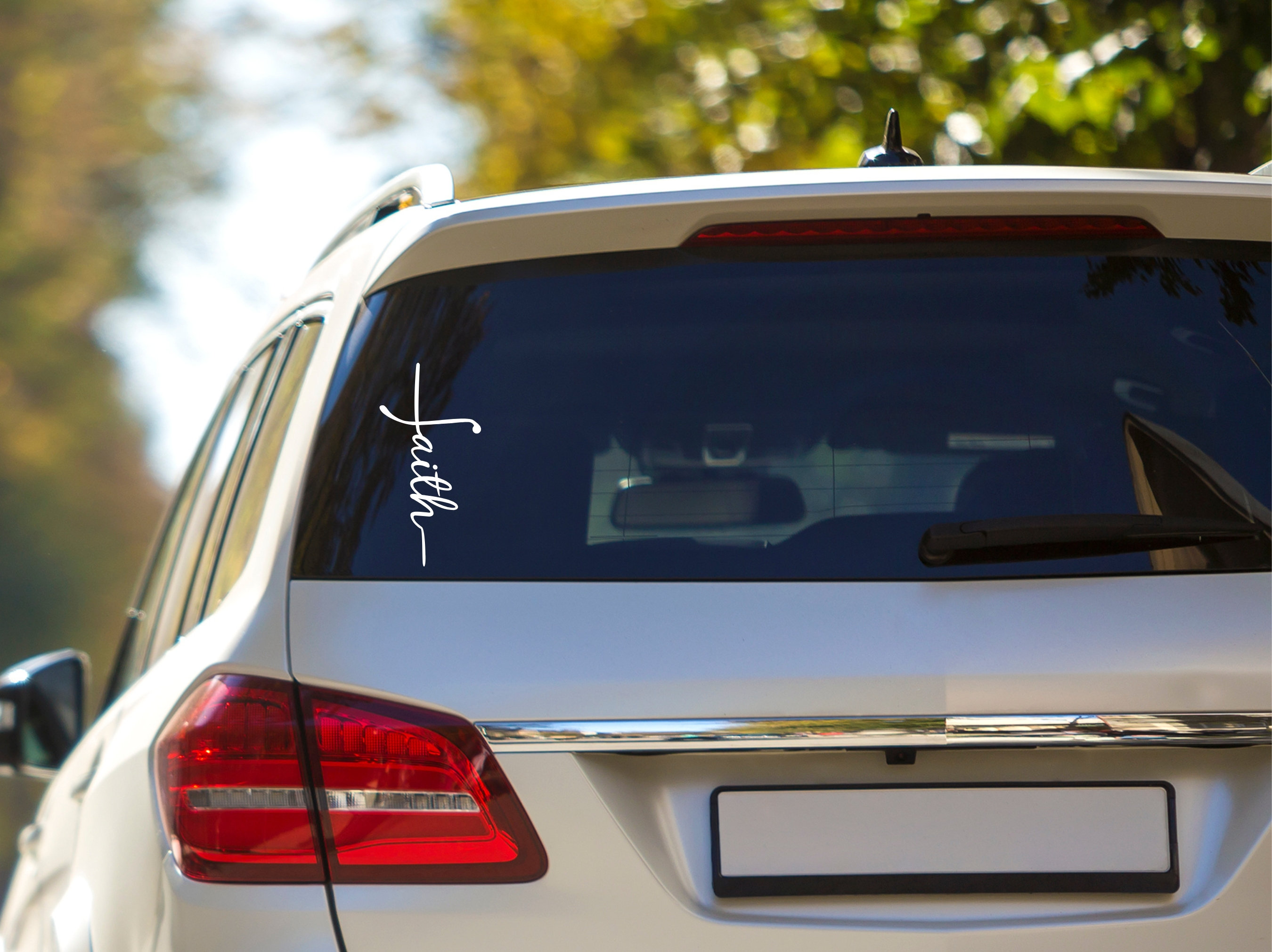 Faith Decal: Car Window Vinyl Sticker, Cross Decal (5