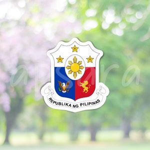 Philippine Flag Vinyl Decal: Filipino Sun Star Sticker