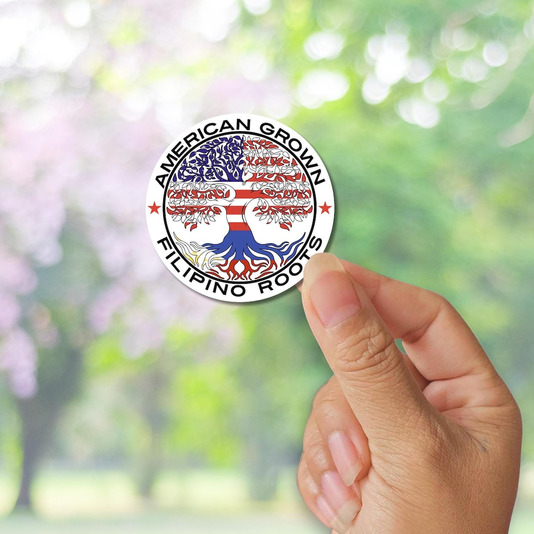 Filipino American Roots Sticker: Waterproof Laptop Decal - Etsy