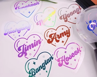 Light Stick Bias Holographic Decal: K-Pop Car/Laptop Sticker