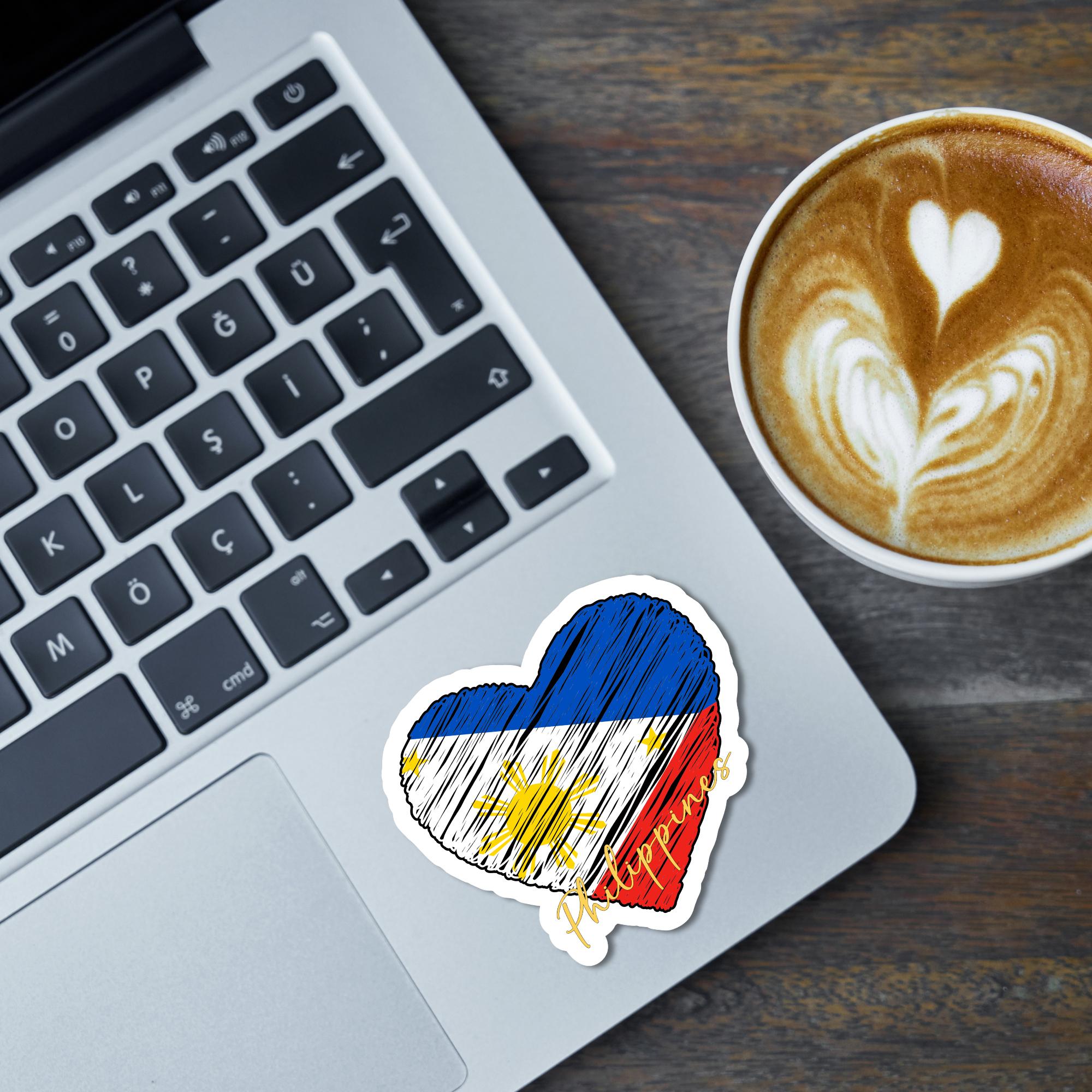 Philippines Heart Sticker, Filipino Roots, Pinoy Strong, Laptop Decal ...
