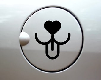 Dog Nose Gas Cap Decal: Vinyl Car Sticker For Pet Lover, Fur Babies Gifts