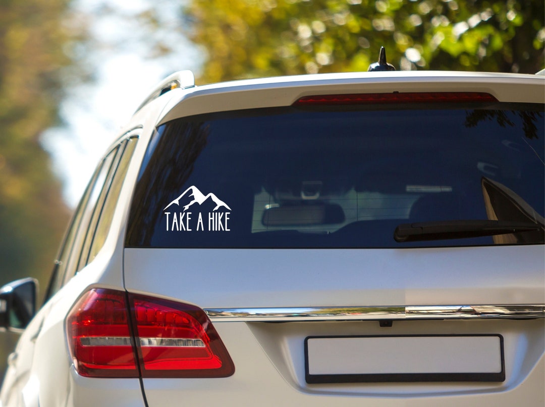 Hiking Car Decal: Mountain Adventure Vinyl Sticker - Etsy