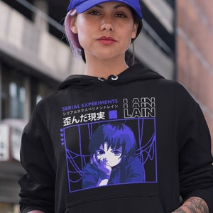 UNISEX Serial Experiments Lain Hoodie, Anime Graphic, Science Fiction, Hoodie Men & Women, Anime Sweater, Anime Gift, Cyberpunk