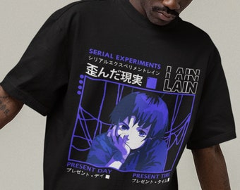 UNISEX - Serial Experiments Lain Anime T-Shirt, Retro Lain Iwakura Manga Shirt