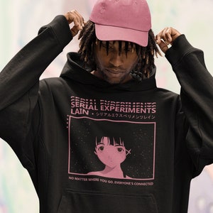 UNISEX Serial Experiments Lain Hoodie, Anime Graphic, Science Fiction, Hoodie Men & Women, Anime Sweater, Anime Gift, Cyberpunk