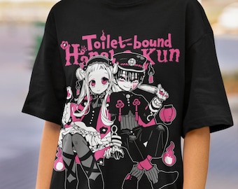 UNISEX -  Hanako Kun Yugi Amane Tsukasa Jibaku Shounen Toilet Bound School Mystery Number 7 Hanako-San Aesthetic Anime Short Sleeve Tee