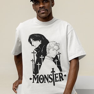 UNISEX - Monster Johan Liebert Kenzo Tenma Shirt , Monster Anime Shirt Fan Art Mystery Manga, Gift for manga fan,Anime shirt, Gifts shirt