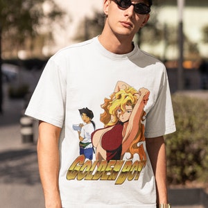 UNISEX - Golden Boy Retro Anime T-Shirt, Madame President Waifu Manga Shirt