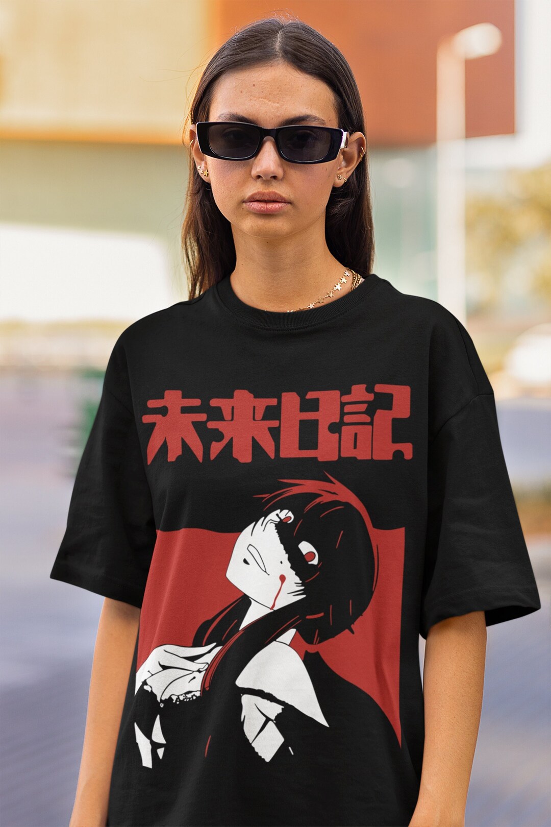 Camiseta Mirai Nikki Anime Yuno Aru Blusa Camisa Promoção