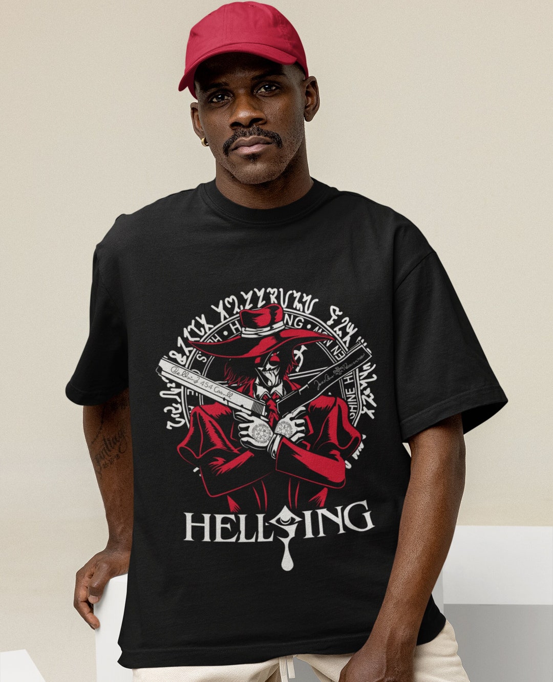 00s Ｔシャツ付き ヘルシング Hellsing PRE-ORDER Hellsing Hellhound T-Shirt (Black | Size L)