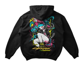 UNISEX - Cyberpunk Edgerunners Anime Hoodie, Lucy Waifu UNISEX - Cyberpunk Edgerunners Anime Hoodie, Lucy Waifu