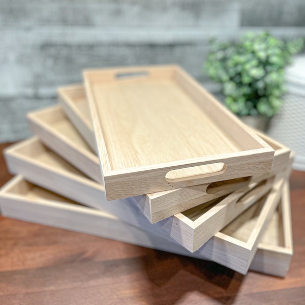 Unfinished Wood Trays Etsy