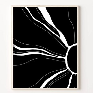 Modern Abstract Wall Art, Neutrals, Minimalist, Simple, Digital Download Print, Flower