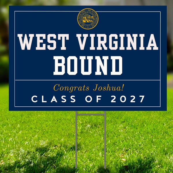 Wvu Graduation Yard Sign Etsy
