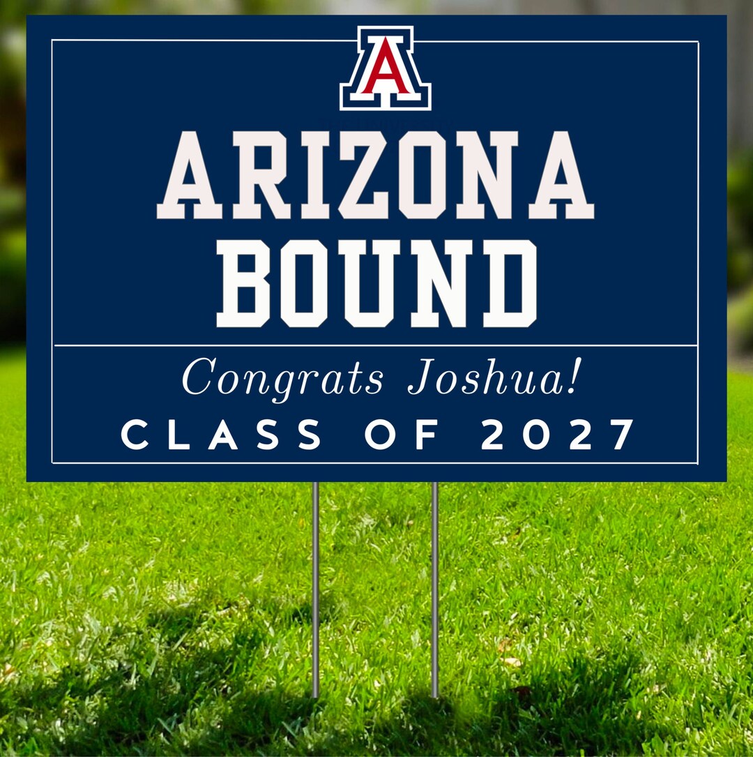 University of Arizona Yard Sign Custom Yard Sign Arizona Etsy