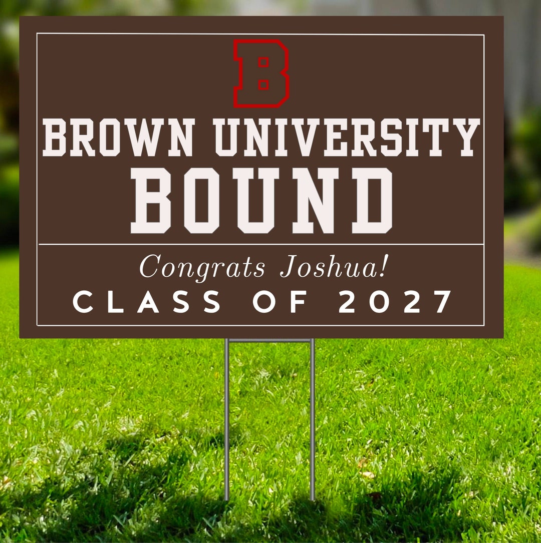 Brown University Yard Sign Custom Yard Sign Class of 2023 Etsy