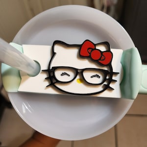 Stanley Tumbler Topper | Cup Tag | Kitty | Hello | Tumbler Topper | Stanley Accessories | Stanley Decor