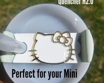 14 oz Stanley Tumbler Topper | Cup Tag | Kitty | Hello | Tumbler Topper |Name Plate