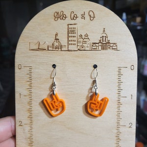 Mini Texas Longhorn Earrings, Hook Em Earrings, Univerity of Texas  Jewelry, Game Day, College Graduation Gift