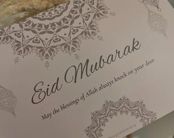 Cards Eid Mubarak A5 Matte, Pack of 5