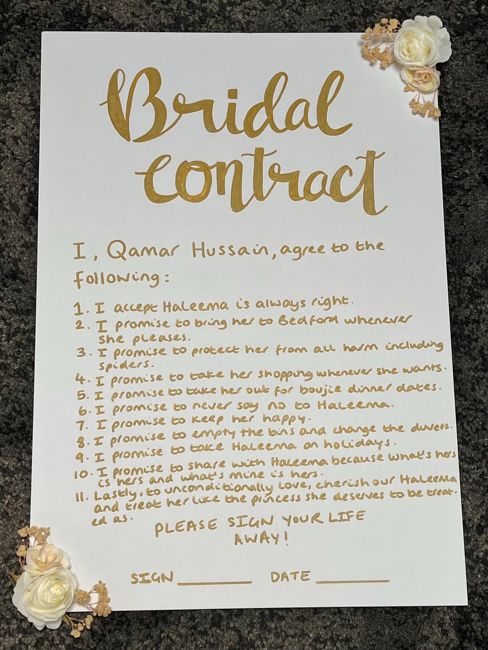 Bridal Contract/wedding Gate Signs/entrance Signs/gateway Signs ...