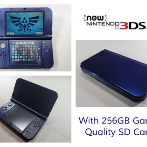 Nintendo "new" 3DS XL/LL in Metallic Blue w/ 256GB Sd Card