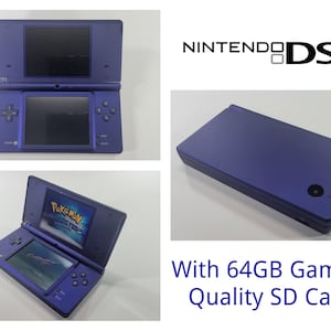 Nintendo Dsi in Blue W/ Charger, and 64GB SD Card W/ Games - Etsy