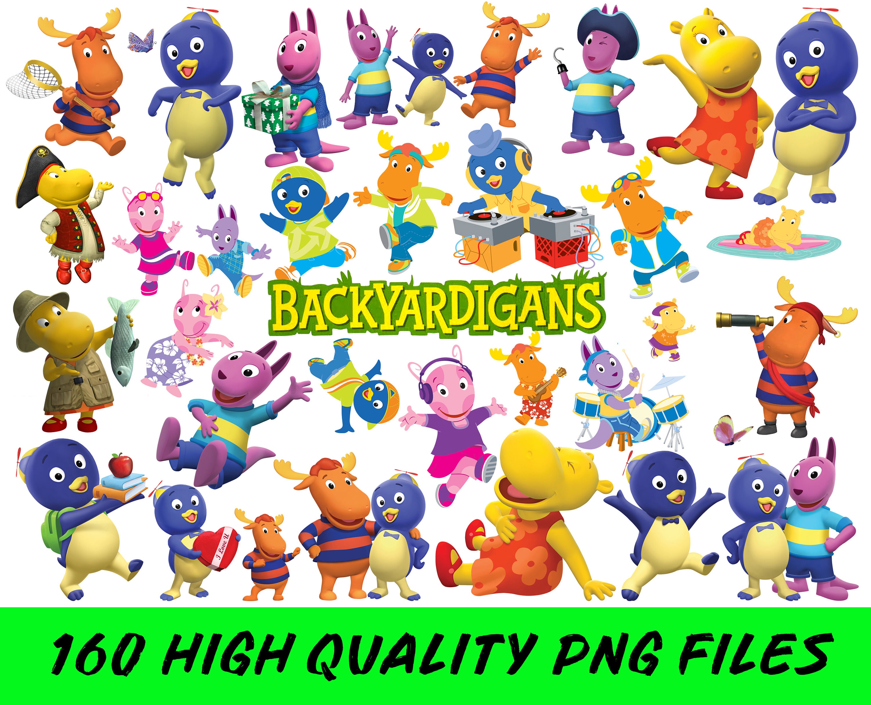 Backyardigans Clipart Backyardigans Characters Backyardigans Etsy Ireland