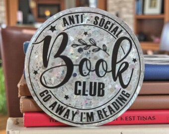 Anti-Social Book Club Acrylic Kindle Grip | Bookish Phone Stand